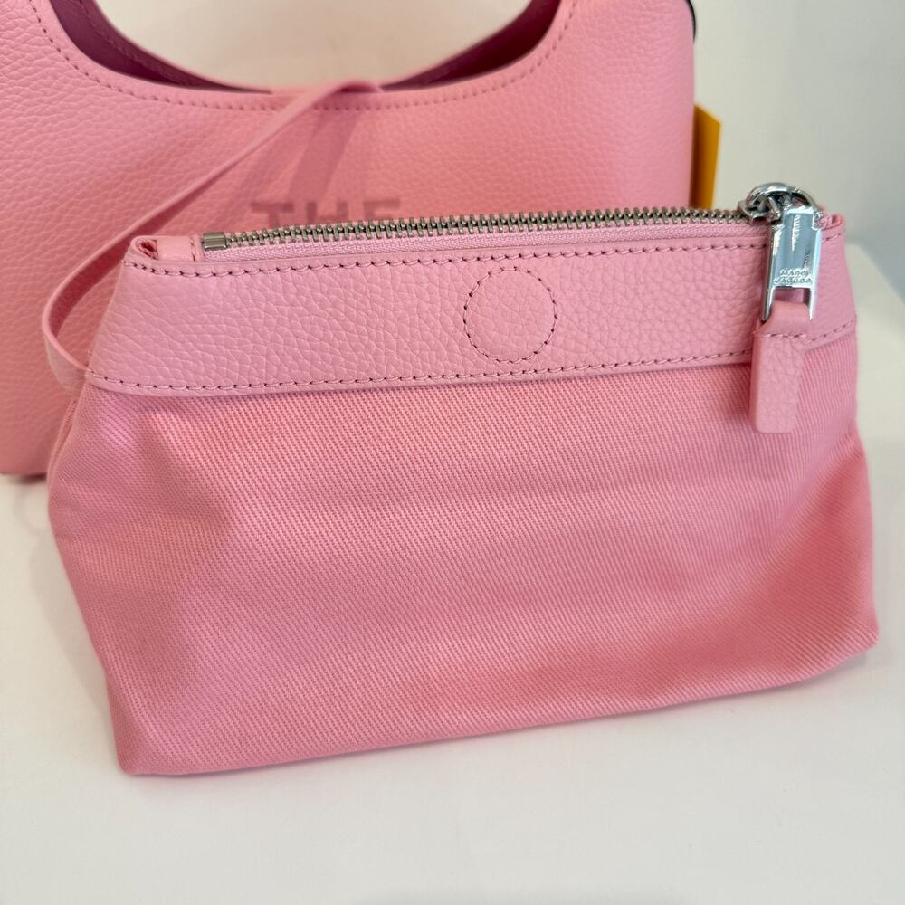 Marc Jacobs Women's Ribbon Pink The Mini Sack Leather Top Handle Bag Authentic - Picture 10 of 16